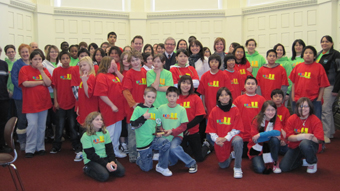 Lloyd Axworthy with Strathcona School Eco-Kids, December 9, 2009