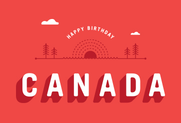 Happy Birthday Canada, graphic