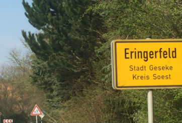 Eringerfeld, German road sign