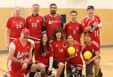 Faculty and staff dodge ball team
