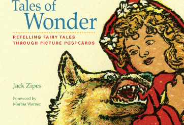 Tales of Wonder book cover with Red Riding Hood + the wolf