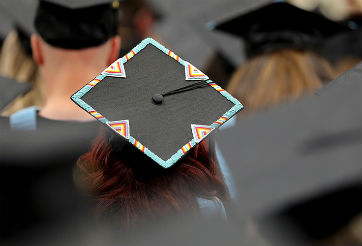 beaded graduation cap