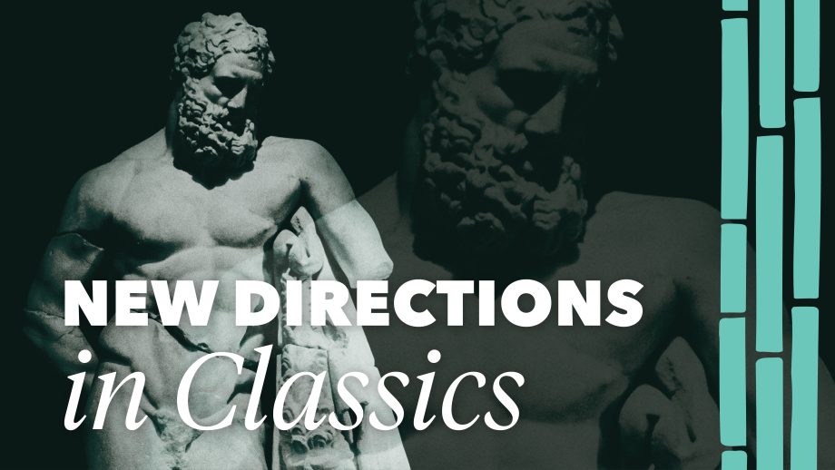New Directions graphic depicting a Greek statue beneath text.