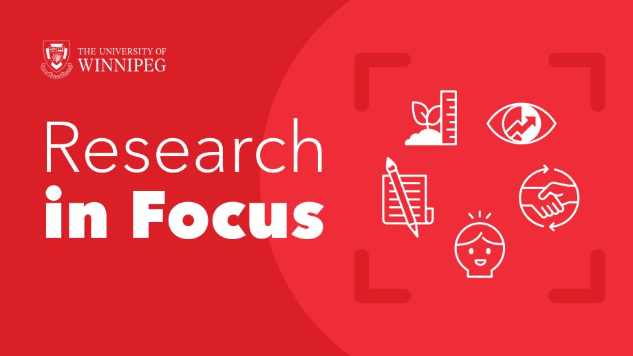 Research in Focus graphic with red background