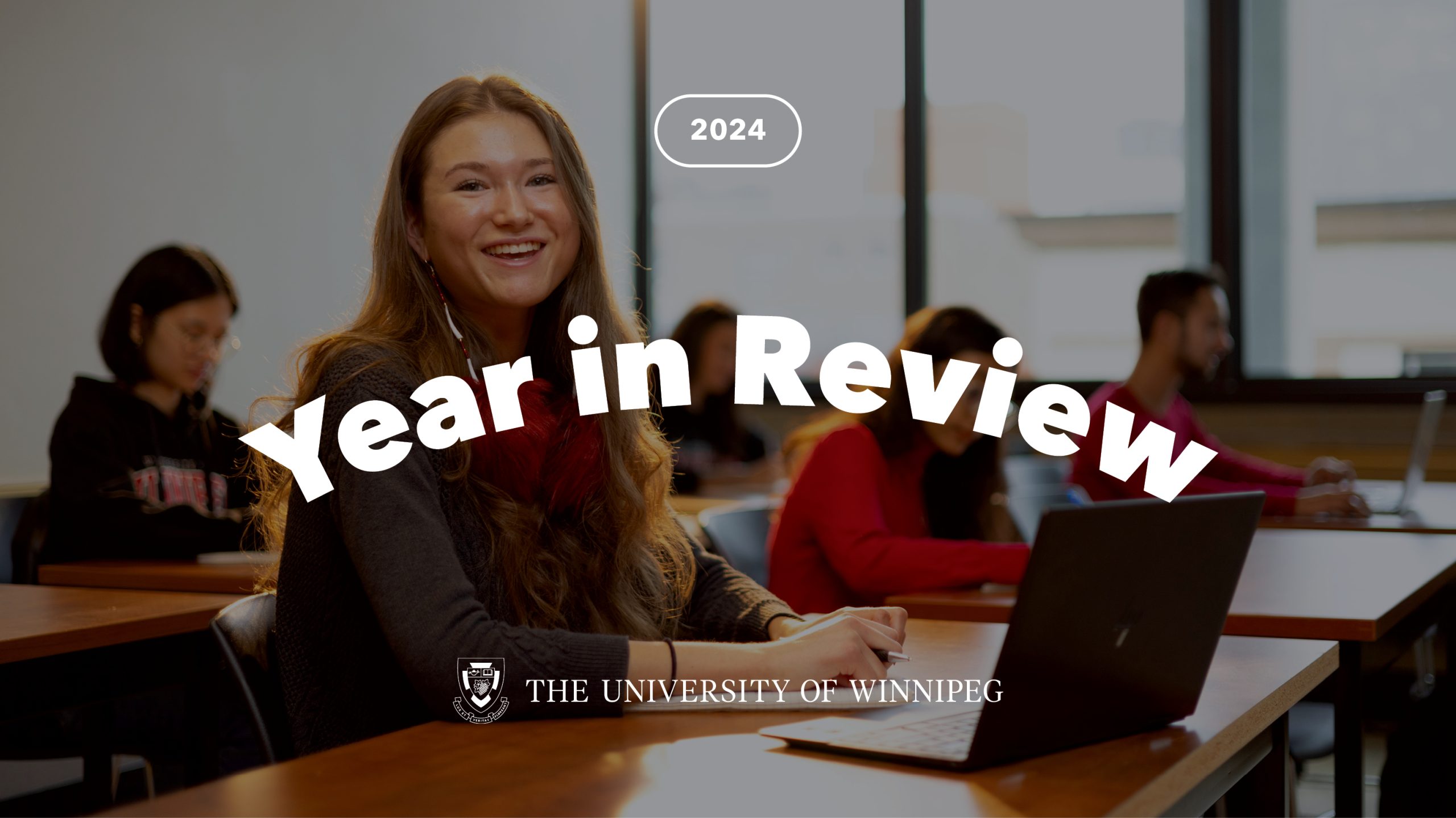 student working at computer with text that says 2024 Year in Review