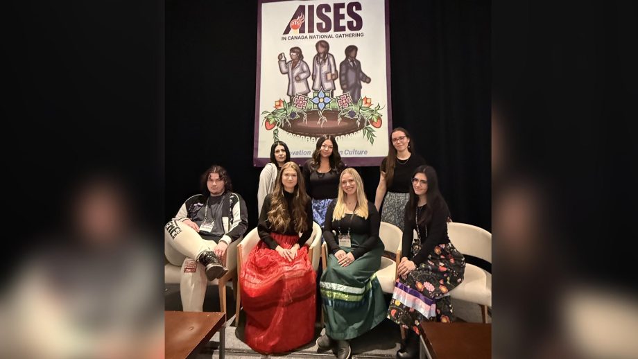students sitting, starting in the back row, Flora Easter, Cassidy Lamirande, Abby Alexander front row, Brandon Wittmeier, Leena Leena Tetrault, Madelyn Timmins, Olivia Shyiak.