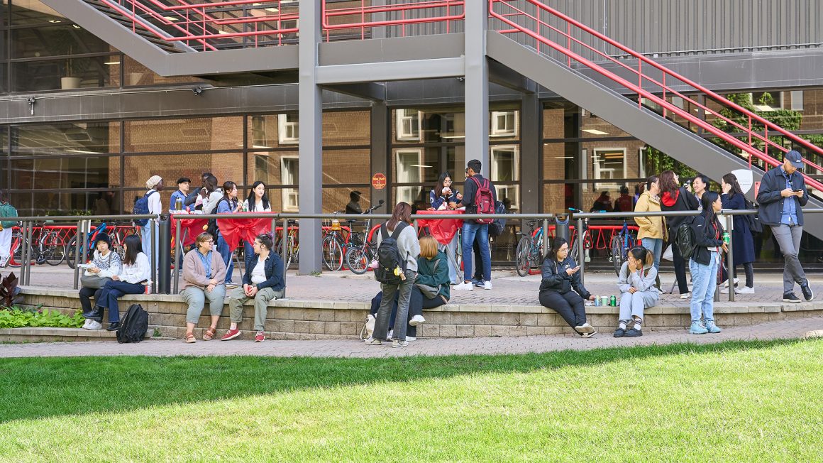 UWinnipeg students meet on campus