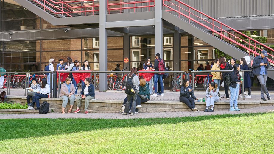 UWinnipeg students meet on campus