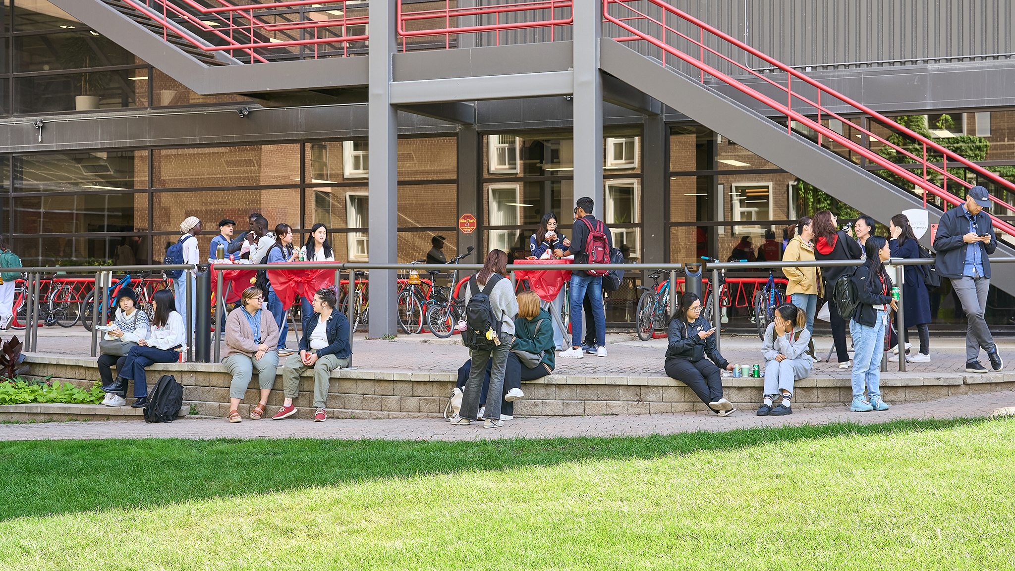 UWinnipeg students meet on campus