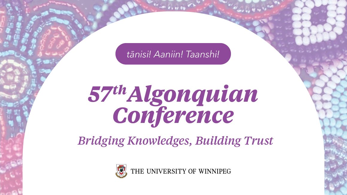 Algonquian Conference graphic featuring purple text on a white background.