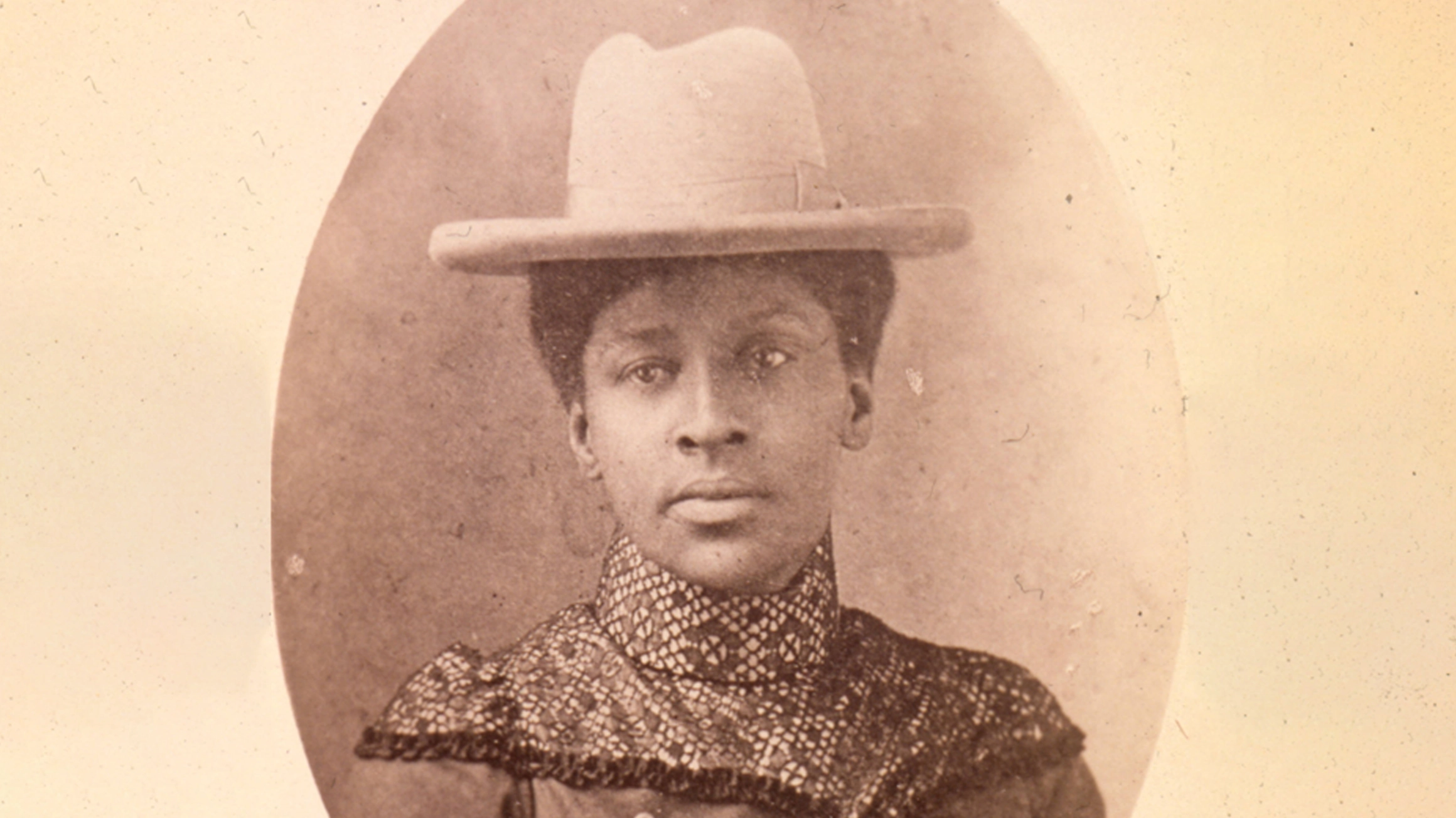 An archival image of a portrait of Nellie Bell-Johnson when she arrived in Winnipeg, Manitoba from St. Paul, Minnesota, as an immigrant from the United States in 1905.