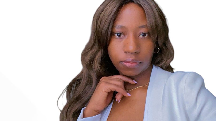 a headshot of Harriet Kabasomi with a white background