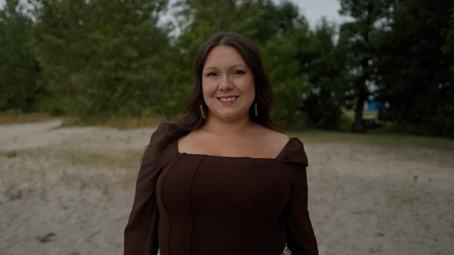 Marika Schalla standing on a beach